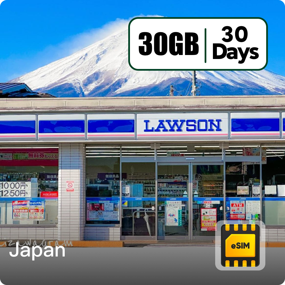 Japan eSIM Data Top-Up Plans 30GB 30Days