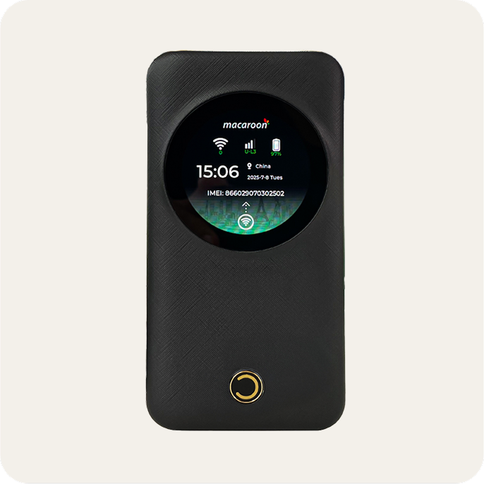 Macaroon 5 M5 Urocomm 5G Portable WiFi Device – Global Internet in 150+ Countries