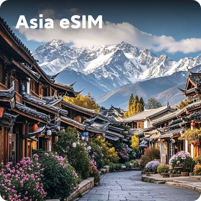 Asia Travel eSIM Instant for Tourists | Everyday Use High-Speed Unlimited Data