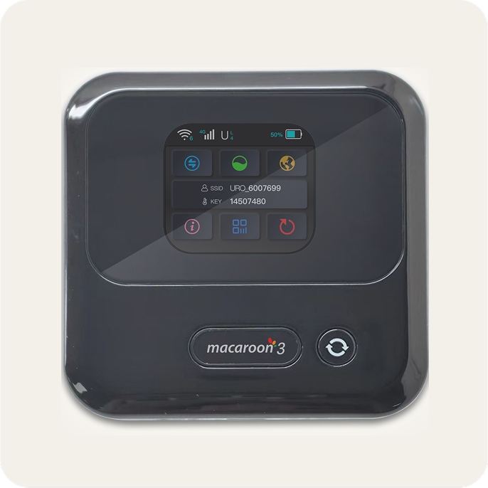 Macaroon 3 M3A Urocomm Portable WiFi Device – Global Internet in 150+ Countries