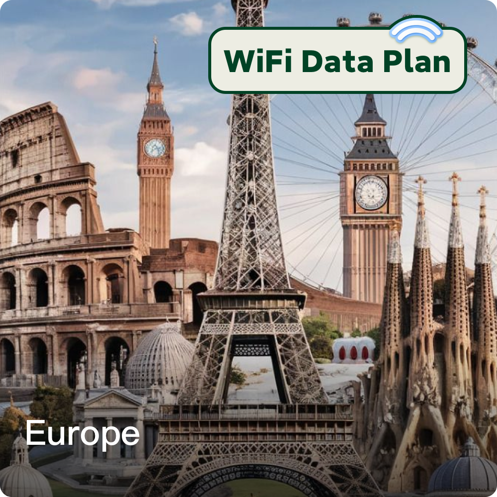Europe Portable WiFi Data – Flexible Plans for 40+ Countries&Regions 1 Day- 30 Days