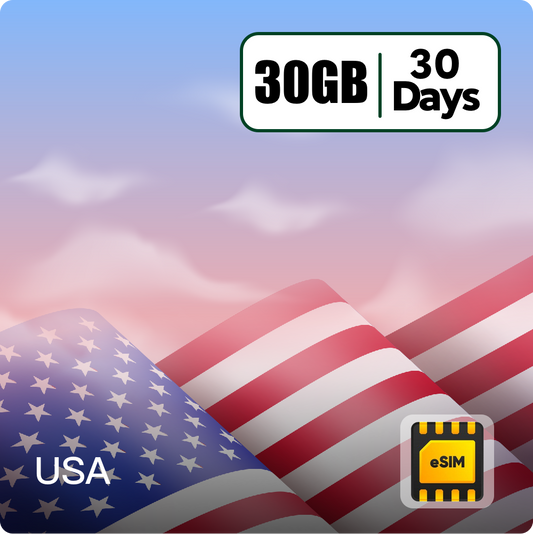 USA eSIM Data Top-Up Plans 30GB 30Days