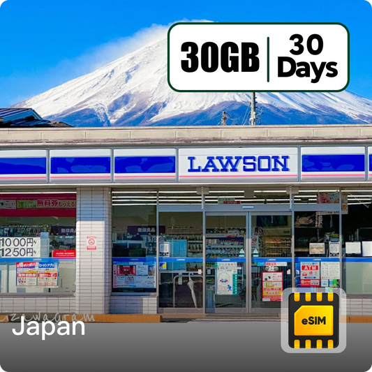 Japan eSIM Data Top-Up Plans 30GB 30Days