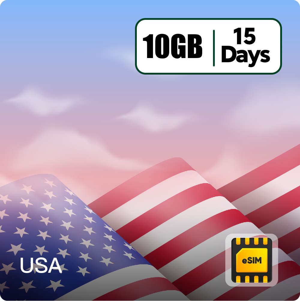 USA eSIM Data Top-Up Plans 10GB 15Days