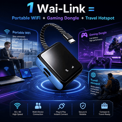 (Coming Soon) Wai-Link USB WiFi Dongle for Travel | Plug & Play Global Internet