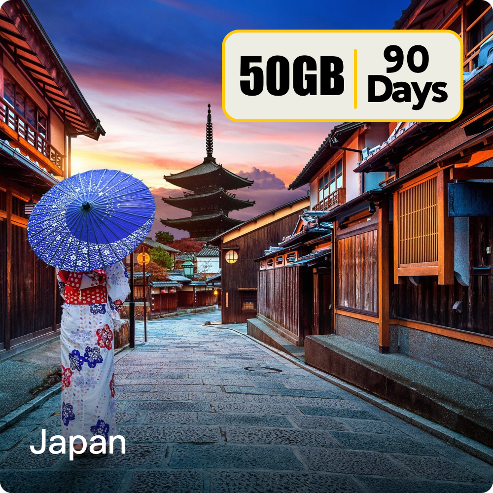Japan WiFi Data Top-Up Plans 50GB 90Days