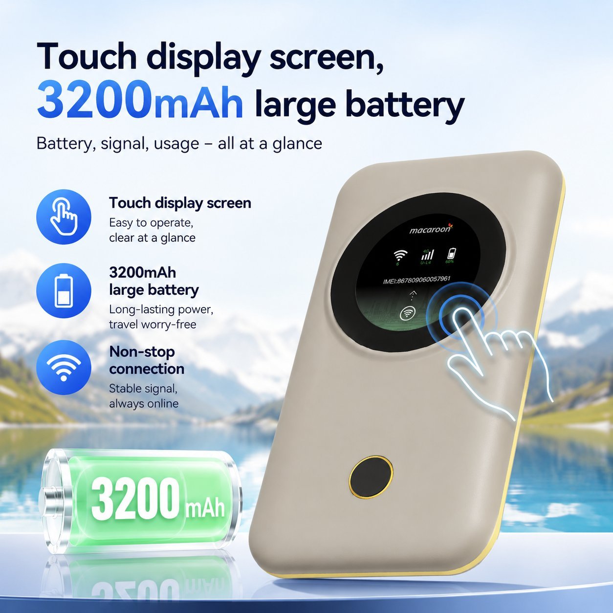 Portable 4G WiFi Hotspot for Travel | Connect in 150+ Countries | No SIM Needed