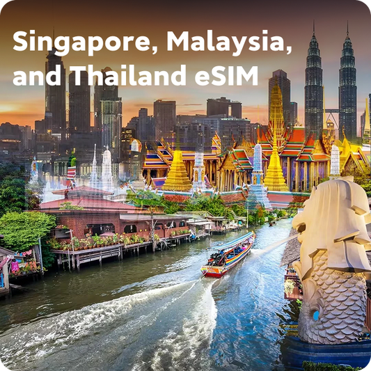 Singapore/Malaysia/Thailand Travel eSIM Instant  for Tourists | Everyday Use High-Speed Data