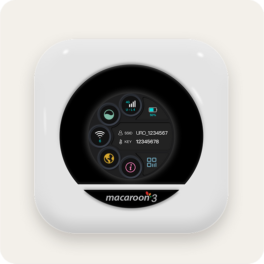 Macaroon 3 M3B Urocomm Portable WiFi Device – Global Internet in 150+ Countries